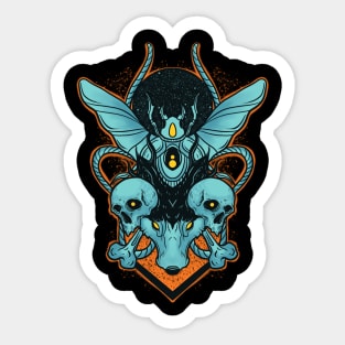 two skulls Sticker